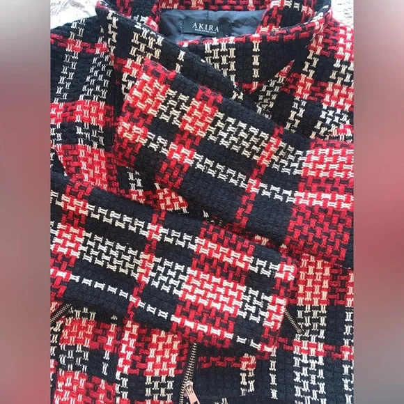 NWT - AKIRA - Red Plaid Jacket - Picture 4 of 10